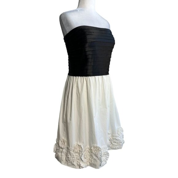 Max & Cleo Black and White Strapless Dress - Picture 4 of 10